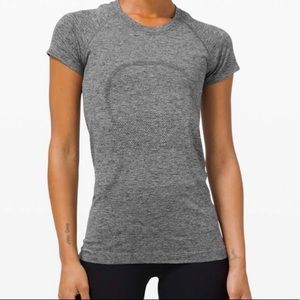 Grey swiftly tech Lululemon shirt size 6